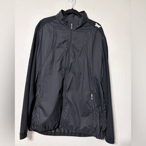 Men’s PXG Golf Black Windbreaker Full Zip Jacket Mesh Toggle Waist Zip Pockets